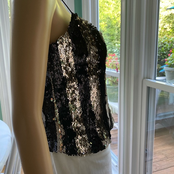trf collection flip sequin top by zara size x small - Picture 8 of 10